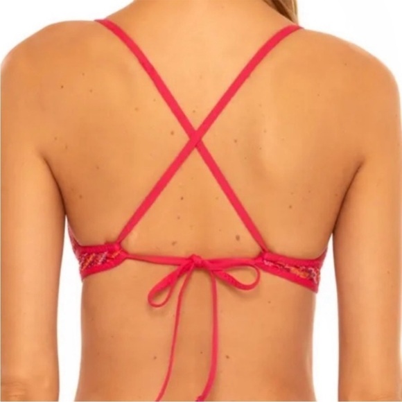 NWT Becca Ascend Grabiella Crochet Cross Back Bikini Top - Picture 2 of 8